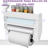 Dispensador organizador 4 en 1 para cocina
