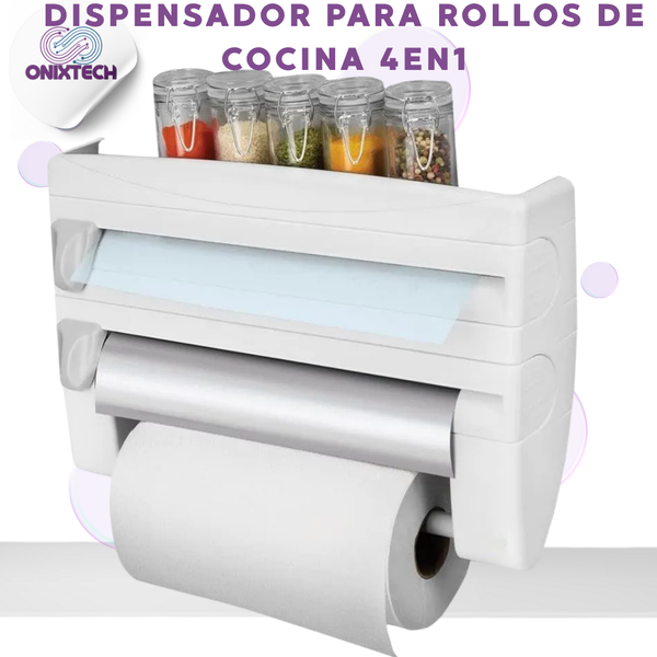 Dispensador organizador 4 en 1 para cocina