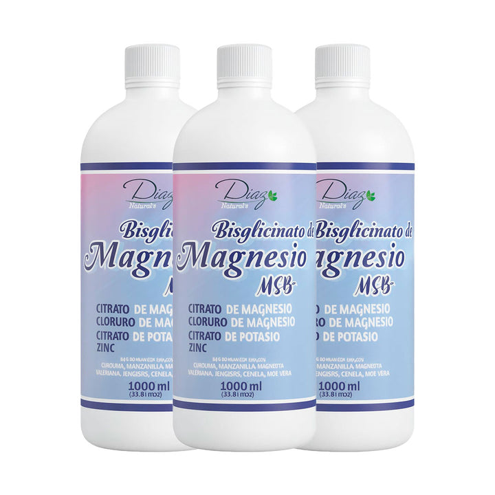 Magnesio líquido, Sales de Magnesio, Citrato de Magnesio, Cloruro de Magnesio, Citrato de Potasio, Potasio, Manzanilla, Cúrcuma, jengibre 